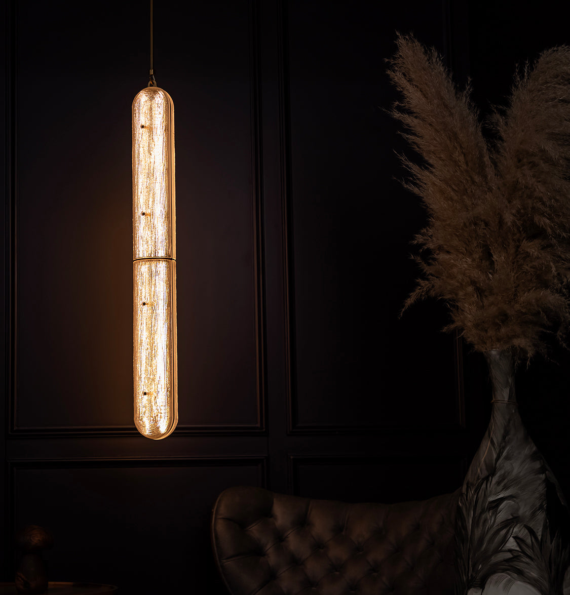 Zambia White Frosted Glass Antique Vertical Pendant Light - Heka Lighting & Trading Limited