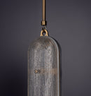 Zambia White Frosted Glass Antique Vertical Pendant Light - Heka Lighting & Trading Limited