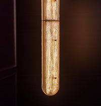 Zambia White Frosted Glass Antique Vertical Pendant Light - Heka Lighting & Trading Limited