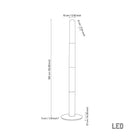 Zambia White Frosted Glass Brushed Brass Floor Lamp - Heka Lighting & Trading Limited