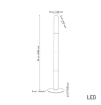 Zambia White Frosted Glass Brushed Brass Floor Lamp - Heka Lighting & Trading Limited
