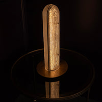Zambia White Frosted Glass Brushed Brass Table Lamp - Heka Lighting & Trading Limited