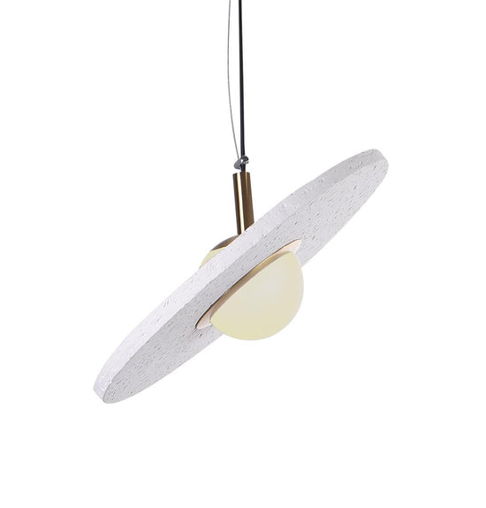 Şalık Antique White Concrete Led Pendant Light Chandelier 30 Cm