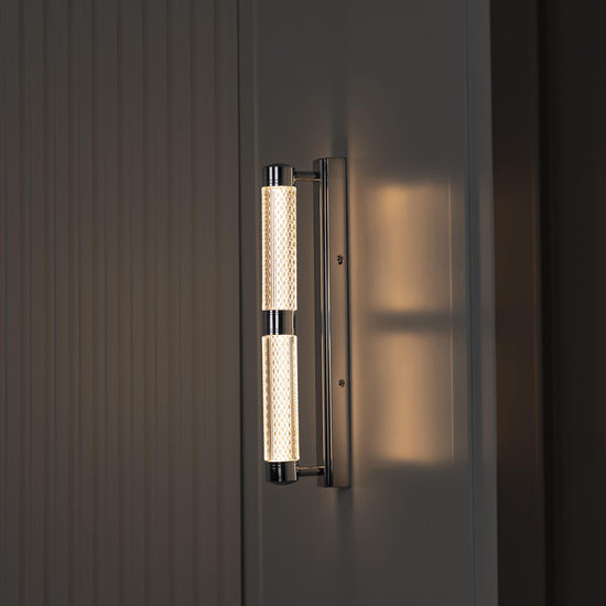 Alabanda Double Transparent Acrylic Chrome Led Wall Sconce