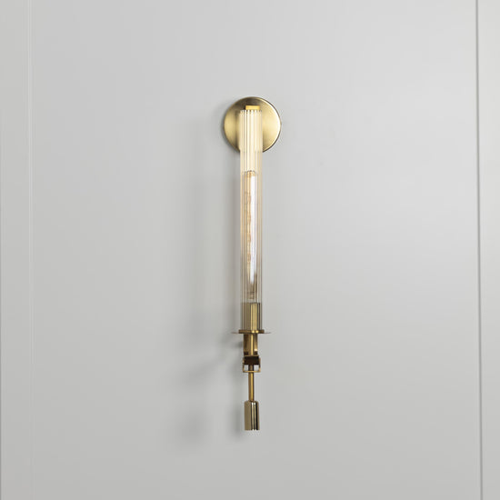 Alfa Transparent Glass Antique Led Wall Sconce