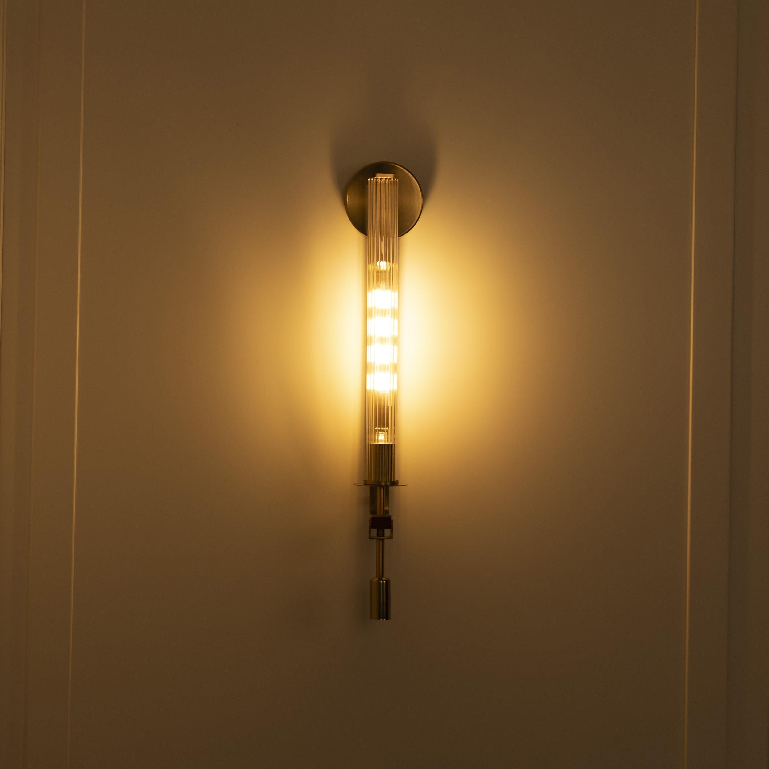 Alfa Transparent Glass Antique Led Wall Sconce - Heka Lighting & Trading Limited