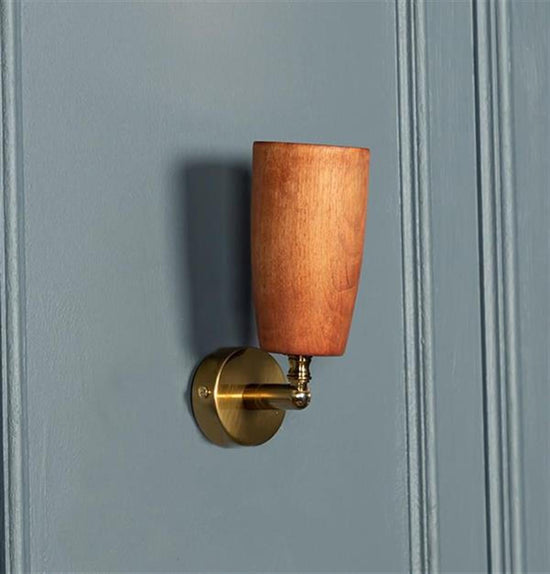 Angel Single Wood Antique Wall Sconce
