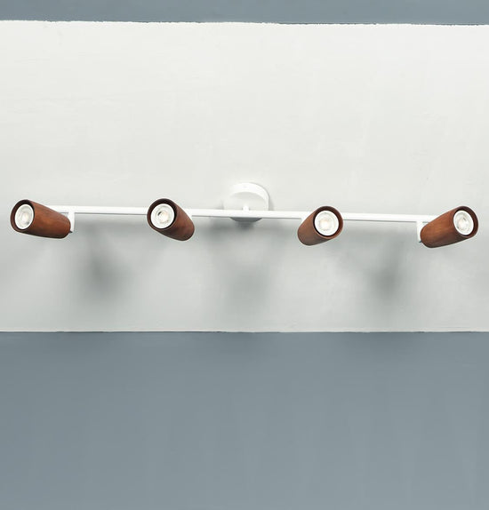 Angel Four Wood White Wall Sconce