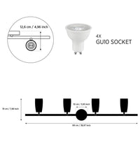 Angel Four Wood Black Wall Sconce - Heka Lighting & Trading Limited