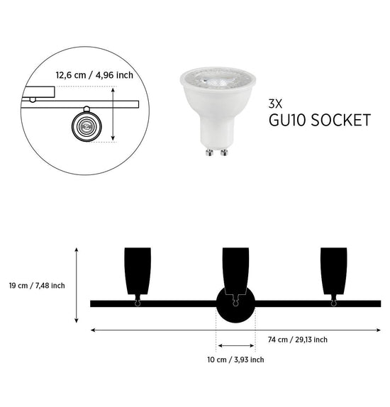 Angel Triple Wood Black Wall Sconce
