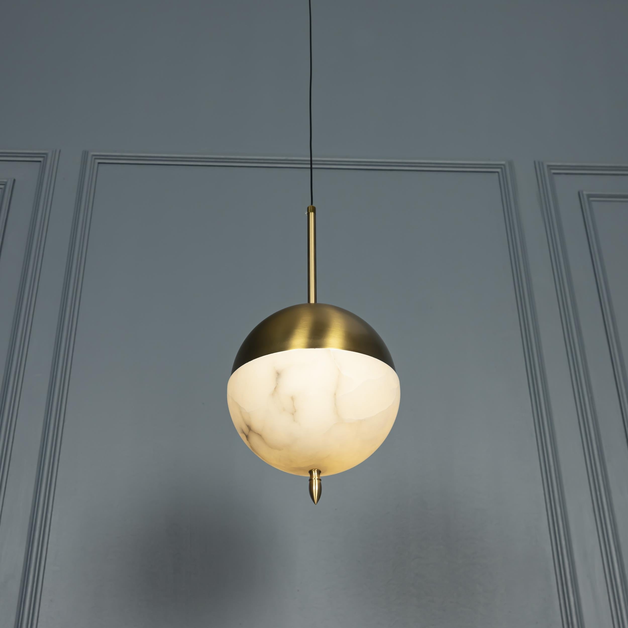Apollon Antique Led Marble Pendant Light 21 Cm - Heka Lighting & Trading Limited