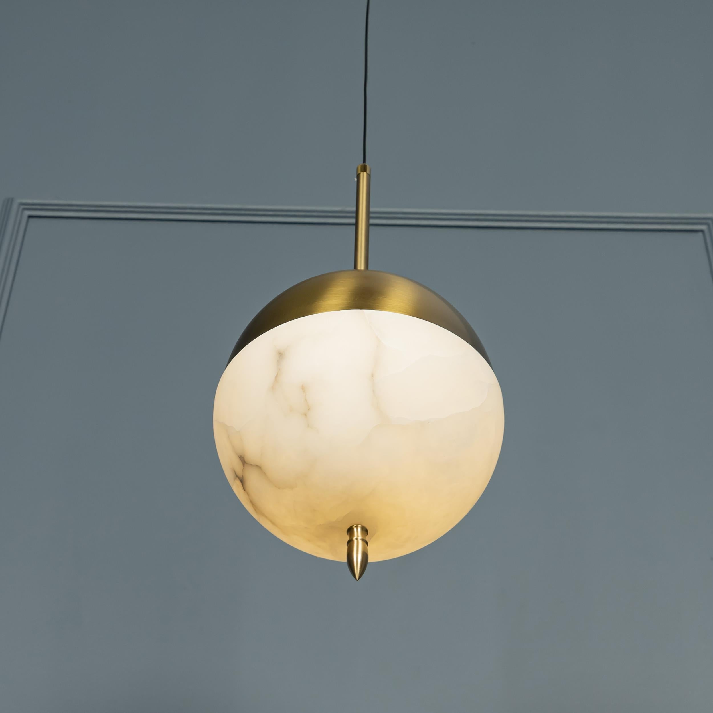 Apollon Antique Led Marble Pendant Light 21 Cm - Heka Lighting & Trading Limited