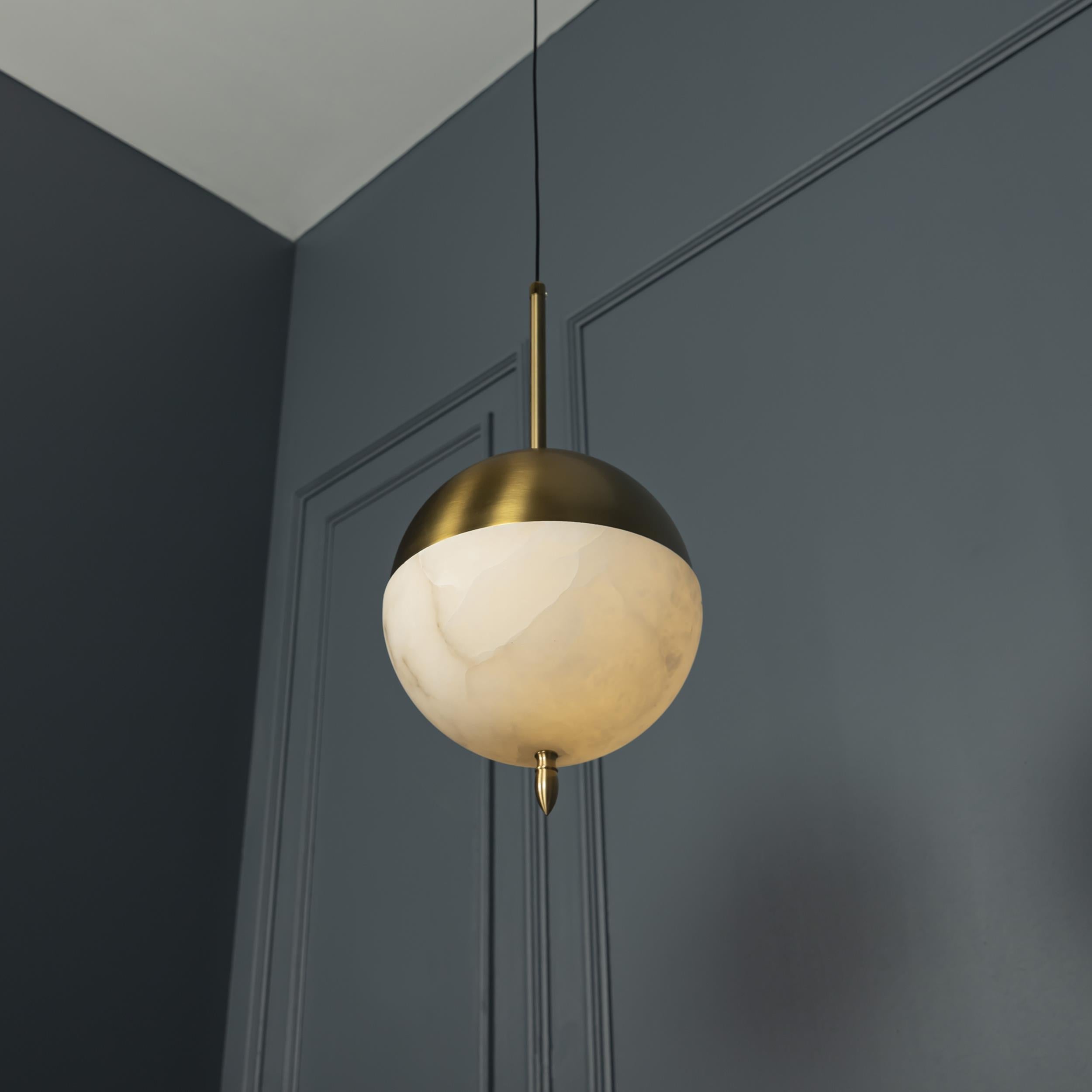 Apollon Antique Led Marble Pendant Light 21 Cm - Heka Lighting & Trading Limited