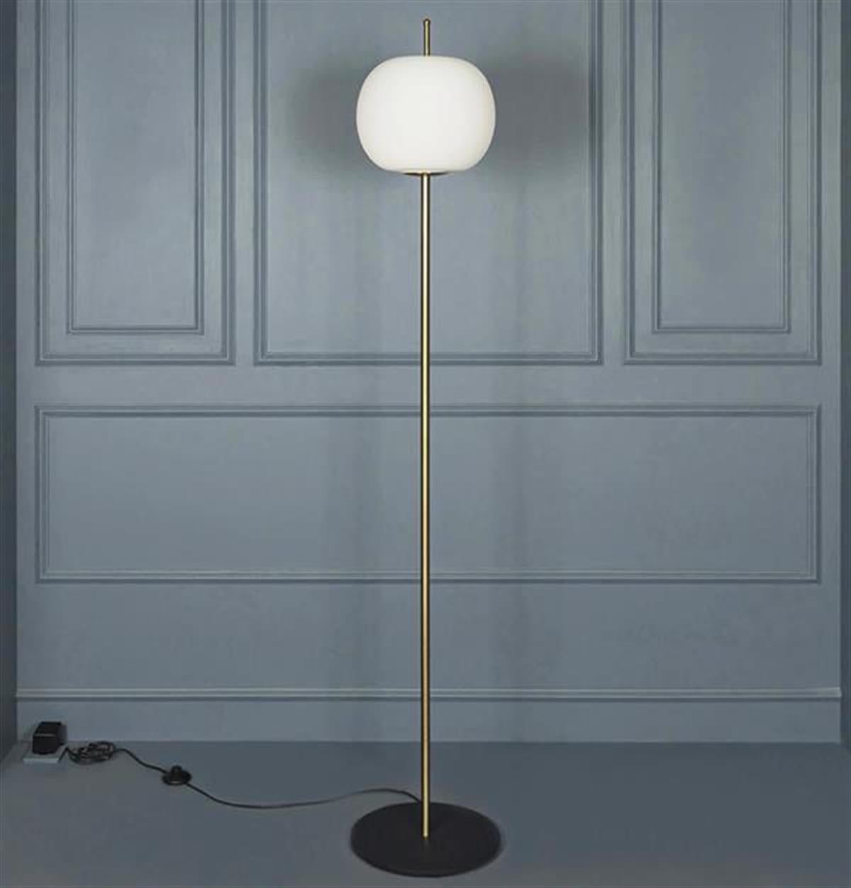 Apple Opal Glass Floor Lamp 30 Cm