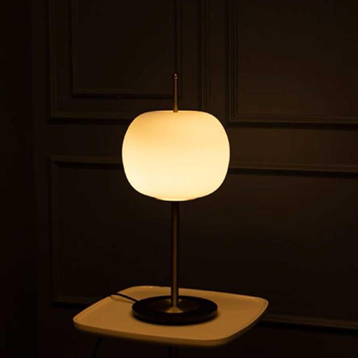 Apple Opal Glass Table Lamp 25 Cm