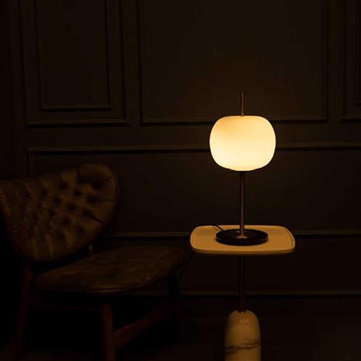 Apple Opal Glass Table Lamp 25 Cm