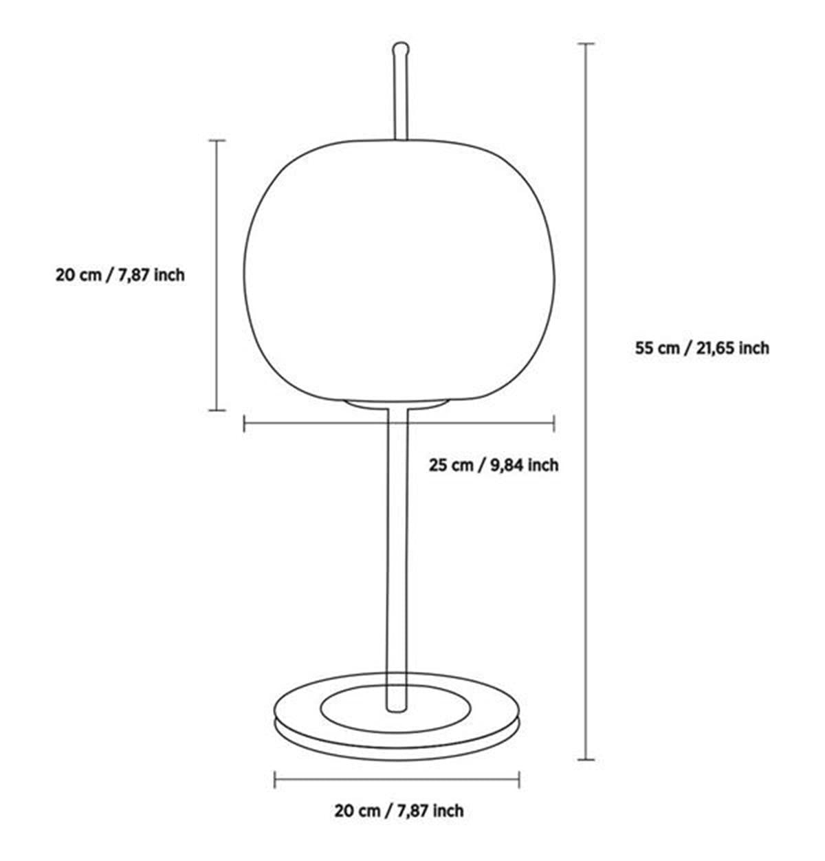 Apple Opal Glass Table Lamp 25 Cm