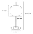 Apple Opal Glass Table Lamp 25 Cm