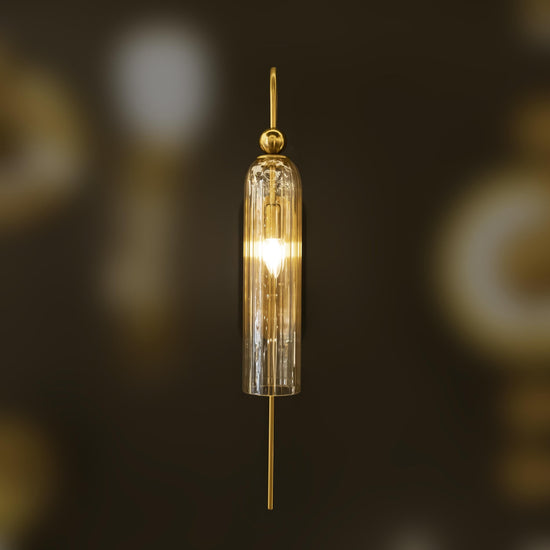 Aras Single Honey Glass Antique Wall Sconce