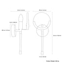 Ardıç Chrome Small Wall Sconce - Heka Lighting & Trading Limited