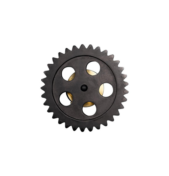 Çark Gear Led Black Wall Sconce 18 Cm