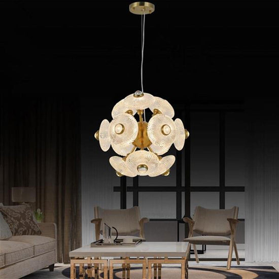 Aspar 12-Piece Antique Glass Living Room Chandelier