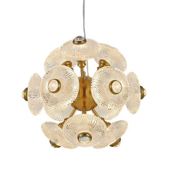 Aspar 12-Piece Antique Glass Living Room Chandelier