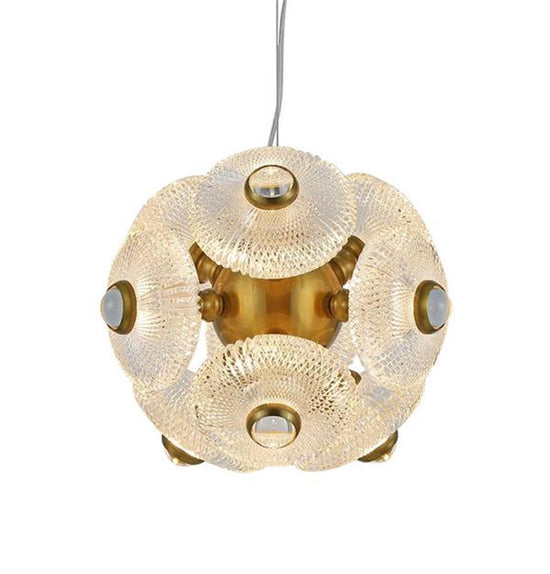 Aspar 9-Piece Antique Glass Living Room Chandelier