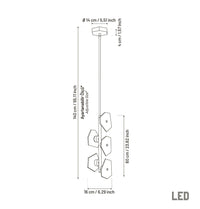 Azor Five Marble Brass Pendant Light - Heka Lighting & Trading Limited