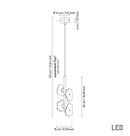 Azor Four Marble Brass Pendant Light - Heka Lighting & Trading Limited
