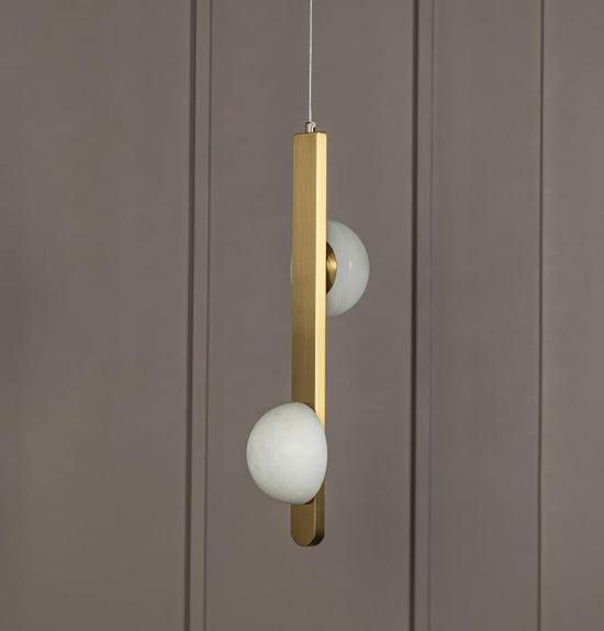 Bantu Antique Double Marble Pendant Light