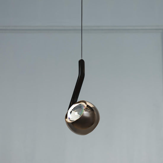 Barlas Single Gold Glass Led Pendant Light Chandelier