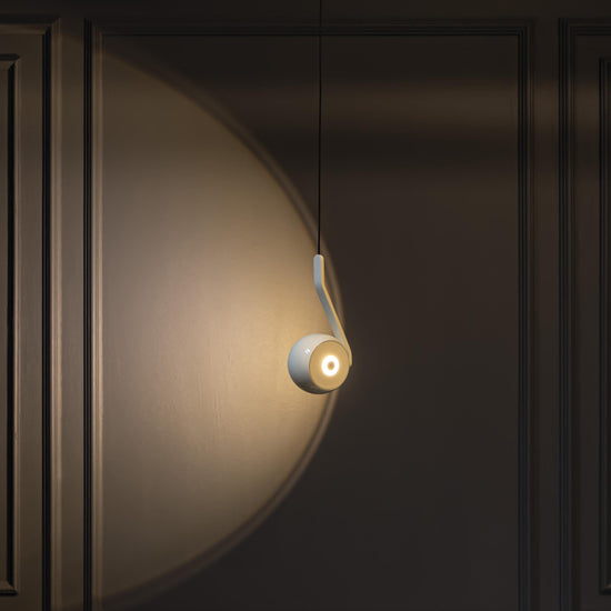 Barlas Single White Glass Led Pendant Light Chandelier