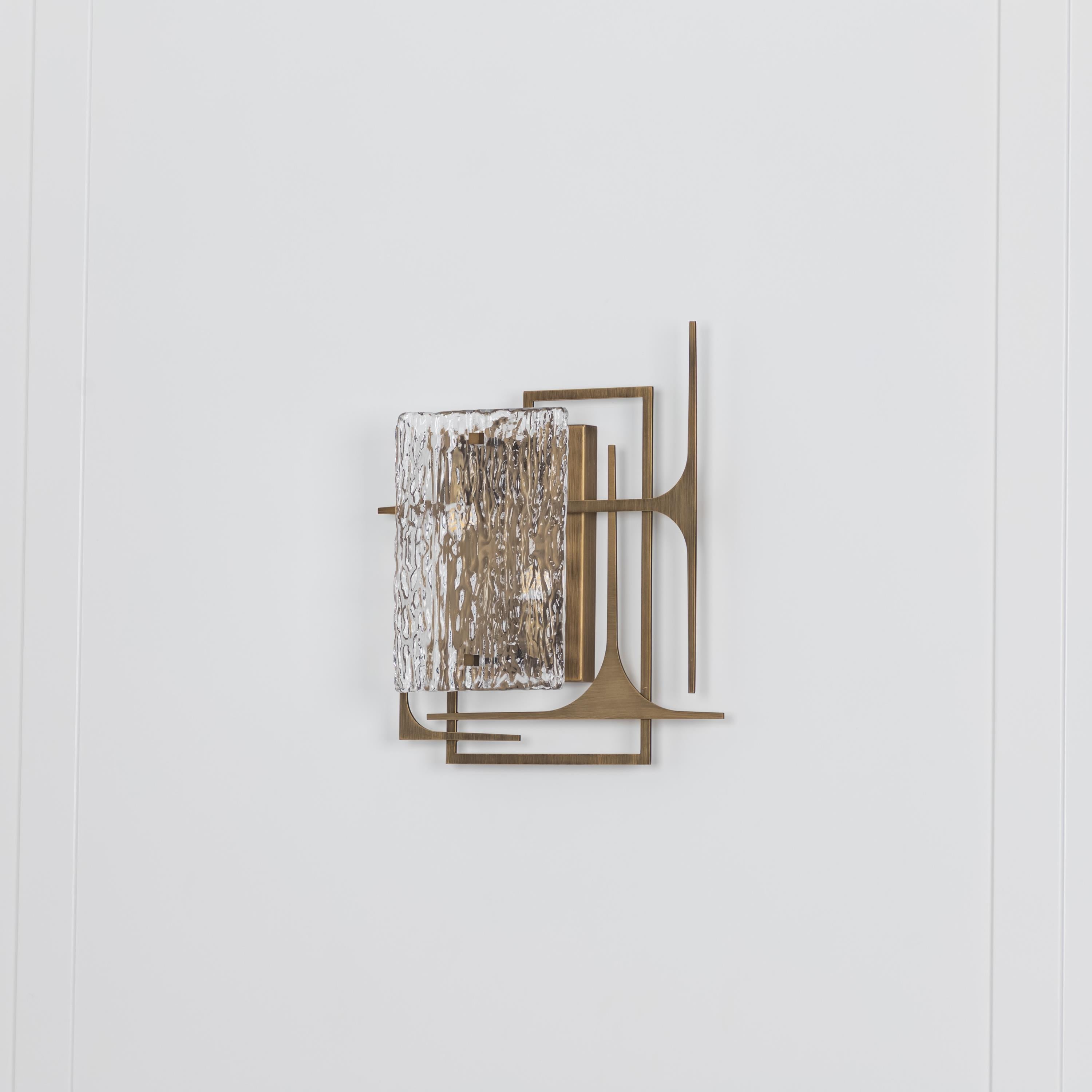 Belize Frosted Glass Resin Protected Dark Antique Wall Sconce - Heka Lighting & Trading Limited