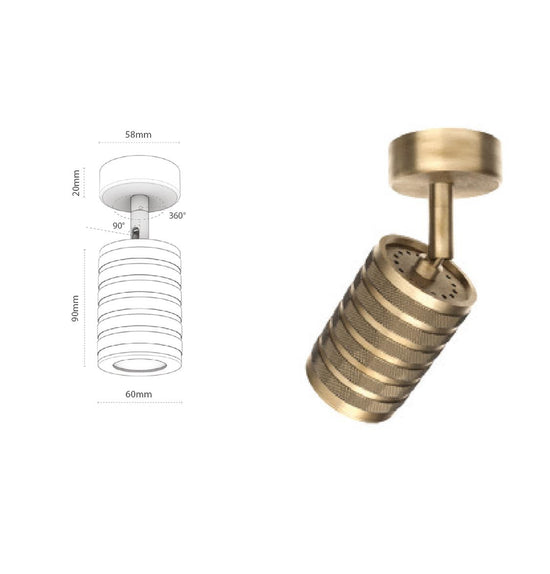 Bella Antique Serrated Spot 6X9 Cm