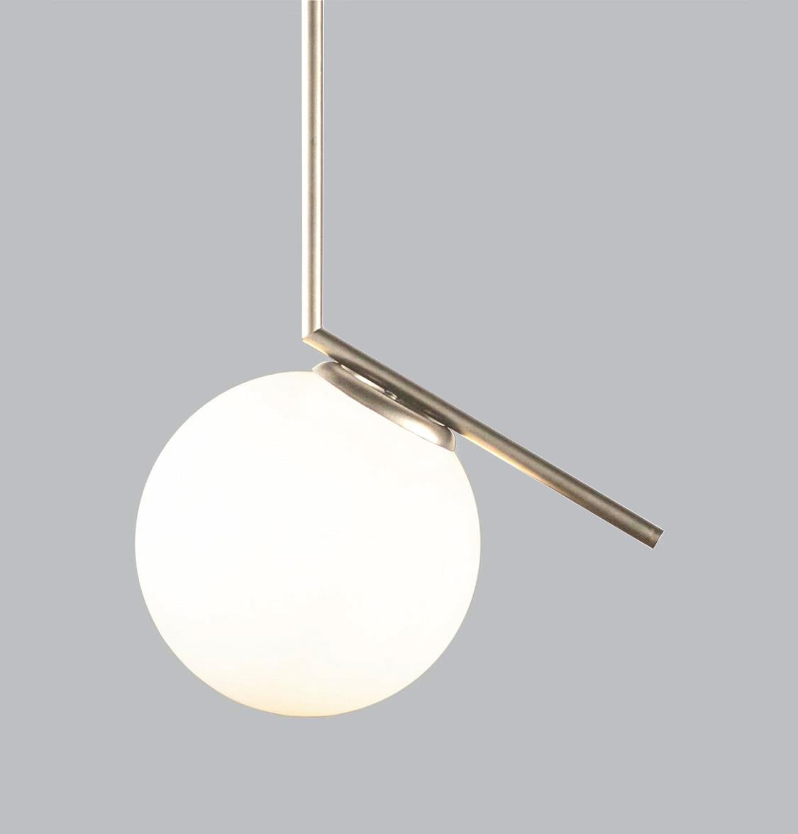 Berde Brass Matte Chrome Pendant Light 25 Cm