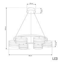 Berlin 6-Piece Platinum Stainless Transparent Glass Chandelier - Heka Lighting & Trading Limited