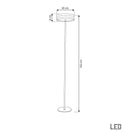 Berlin Platinum Stainless Transparent Glass Floor Lamp - Heka Lighting & Trading Limited