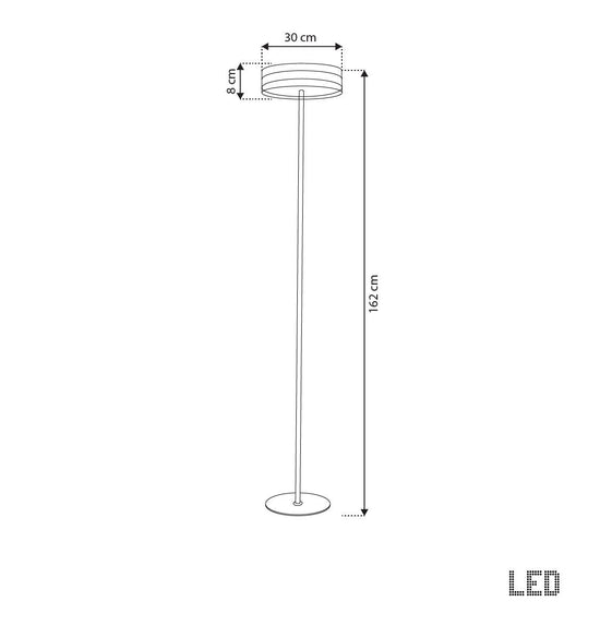 Berlin Platinum Stainless Transparent Glass Floor Lamp