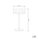 Berlin Platinum Stainless Transparent Glass Table Lamp - Heka Lighting & Trading Limited