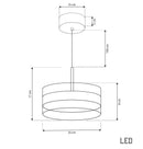 Berlin Platinum Stainless Transparent Glass Pendant Light Chandelier 25 Cm - Heka Lighting & Trading Limited