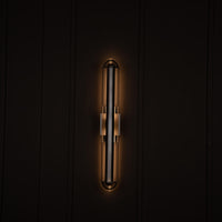 Bermuda Transparent Glass Beige Wall Sconce 60 Cm - Heka Lighting & Trading Limited