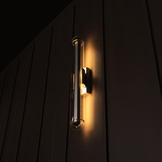 Bermuda Transparent Glass Beige Wall Sconce 60 Cm