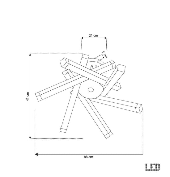 Bişkek Platinum Stainless Acrylic Plafonier 88 Cm