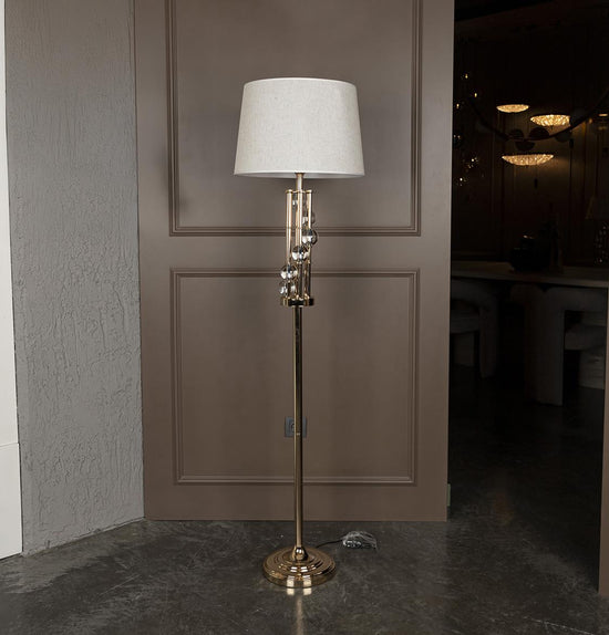 Bonn Gold Transparent Glass Floor Lamp