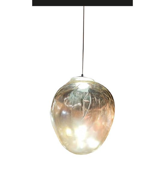 Broome Single Antique Honey Glass Led Pendant Light Chandelier 16 Cm