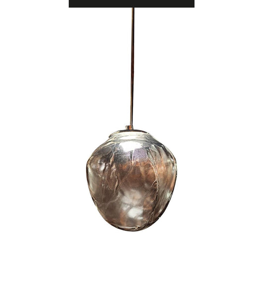 Broome Single Antique Smoked Glass Led Pendant Light Chandelier 16 Cm