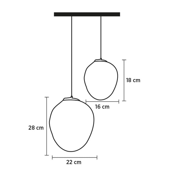 Broome Single Antique Transparent Glass Led Pendant Light Chandelier 16 Cm