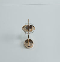 Carina Globe Transparent Acrylic Gold Led Wall Sconce 14 Cm - Heka Lighting & Trading Limited