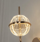 Carina Globe Transparent Acrylic Gold Led Wall Sconce 14 Cm - Heka Lighting & Trading Limited